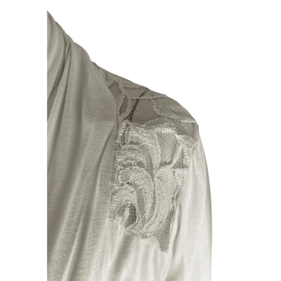 Fasis by California Blue women's ivory shawl cardigan size L - Picture 2 of 3